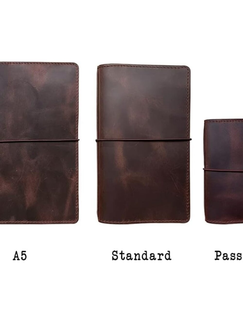Travelers Notebook Cover with Inner Pockets, Card Slots and Pen Holder, A5 Size, - Picture 8 of 8